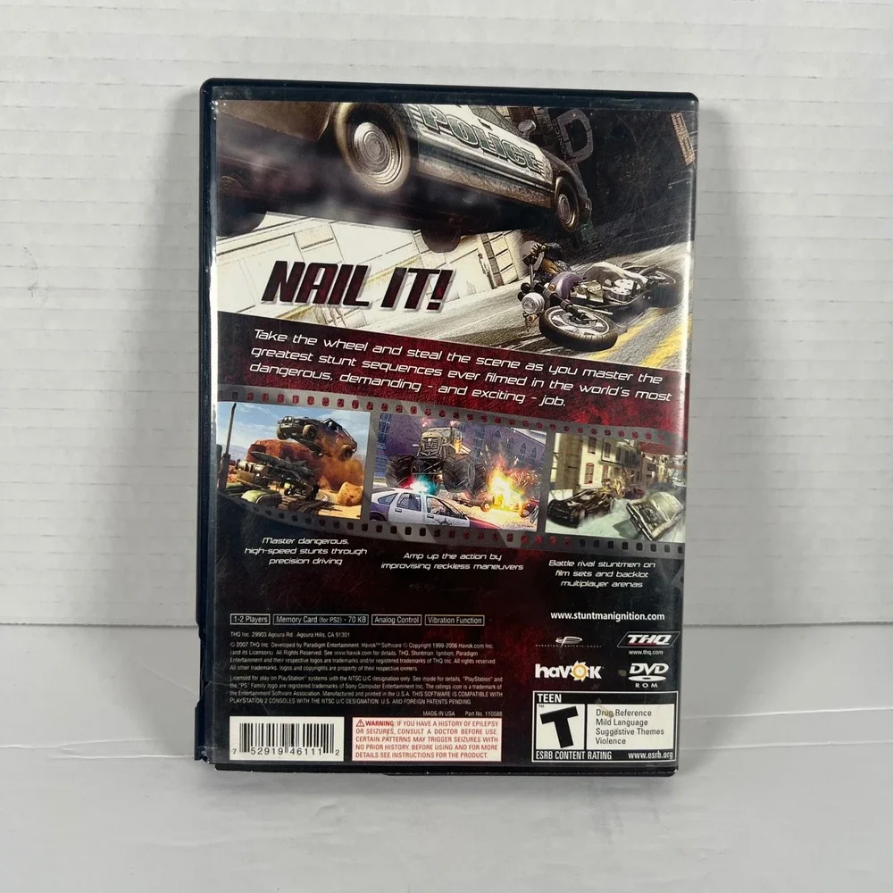 Stuntman Ignition Sony PlayStation 2 PS2 2007 Racing Game CIB THQ SLUS-21626